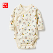 優(yōu)衣庫嬰幼兒寶寶UT繪本合作系列包臀衣/長(cháng)袖1件裝478397 478398/40奶油色(開(kāi)襟款) 60cm