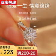 舒弗莫桑鉆戒指1克拉結婚對戒女仿真鉆石情侶求婚婚戒七夕情人節禮物 六芒星【主石50分】證書(shū)+禮盒 不確定尺寸拍開(kāi)口可調節款