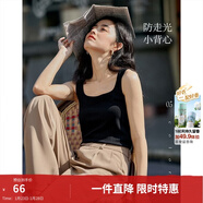 茵曼（INMAN）多色無(wú)袖顯瘦吊帶背心T恤2026夏季簡(jiǎn)約休閑百搭圓領(lǐng)上衣 黑色-K18225253 M