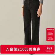 ELAND衣戀牛仔褲女時(shí)尚寬松闊腿褲棉質(zhì)長(cháng)褲2025冬季新款 黑色(19)Black L 28