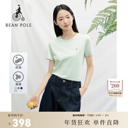 beanpole【新品】濱波 夏季女士休閑日常簡(jiǎn)約通勤涼感短袖純色T恤 淺綠色 M 165/88A
