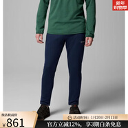哥倫比亞（Columbia）男褲運動(dòng)褲抓絨網(wǎng)格休閑褲秋冬保暖 戶(hù)外鍛煉健身收腿 吸濕排汗 Collegiate Navy 深藍 M 適合腰圍83.8-88.9cm