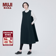 MUJI女式 起毛 背帶裙  連衣裙 背心裙秋冬 長(cháng)裙裙子 BC2FDC3A 深藏青色 M
