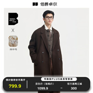伯爵卓爾高端全羊毛雙面呢大衣100%男士2025秋冬季新款中長(cháng)款通勤男裝外套 可可棕（中長(cháng)款） 【二代-石墨烯/鵝絨內膽】 S (165)
