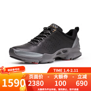 愛(ài)步（ECCO）健步鞋男女款黃景瑜同款運動(dòng)百搭潮鞋老爹鞋091504休閑鞋 091504男款-51707黑色 42