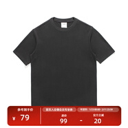 NOTHOMME潮牌夏季男款簡(jiǎn)約純色圓領(lǐng)T恤情侶裝寬松打底衫 深灰色230g 寬松版 M (170)