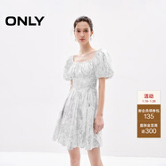 ONLY 2024夏季宮廷風(fēng)法式復古方領(lǐng)收腰短裙連衣裙女|124207100