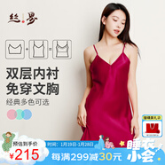 絲界重磅真絲吊帶睡裙100%桑蠶絲睡衣絲綢純欲風(fēng)內搭中長(cháng)裙節日禮物