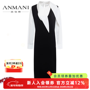 恩曼琳（ANMANI）24早秋新款通勤襯衫無(wú)袖針織連衣裙兩件套EANECA28 黑色 M