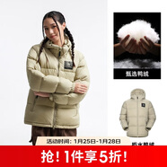 駱駝（CAMEL）【拒水羽絨】戶(hù)外羽絨服冬新款中長(cháng)款男女加厚外套羽絨服
