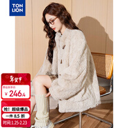 唐獅（TonLion）2025冬女立領(lǐng)仿毛一手長(cháng)款外套