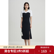 獨束【束型系列】大碼郁金裙雙版型拼接連衣裙女新款顯瘦氣質(zhì)裙子 梨形加長(cháng)-短袖版 3XL (尺碼：5) 拍前和客服確認尺碼