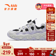 安踏兒童運動(dòng)鞋女大童休閑鞋2025秋季新款潮流舒適布朗尼學(xué)生跑鞋 【布朗尼】淺紫色/黑/積云灰-7 39