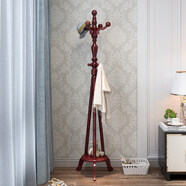 詩(shī)迦努實(shí)木衣帽架落地歐式衣架臥室衣帽架田園時(shí)尚創(chuàng  )意掛衣架簡(jiǎn)約衣服架 紅色_820紅色