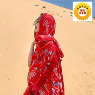 綴櫻冬季新款旅游拍照棉麻圍巾女披肩兩用民族風(fēng)圍脖兩用空調御寒披風(fēng) 泰國風(fēng)情 民族風(fēng)圍巾(180*90cm)