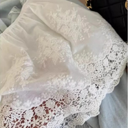 打底神器蕾絲屁簾下擺疊疊穿牛仔褲美膩上身敲好看神器2025新款高 白色長(cháng)款 M (80-110斤)