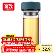 富光 男女士雙層玻璃杯 高硼硅泡茶杯 茶水分離水杯帶茶隔杯子500ml
