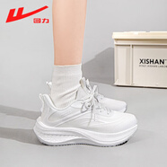 回力運動(dòng)鞋女冬季網(wǎng)面透氣跑步鞋軟底舒適減震防滑輕便休閑健步鞋子女 白色 35