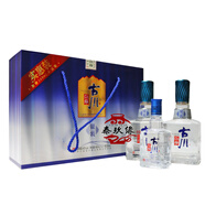 古川【年貨送禮 江蘇發(fā)貨】淡雅 濃香型商務(wù)送禮白酒 40度 480mL 2瓶 古川銀淡雅 實(shí)惠裝 單禮盒（贈200ml小酒）