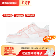 耐克（NIKE）新年禮物球鞋定制 Air Force 1AF1空軍一號 淺墨染指玫瑰情話(huà)男女 粉色星空 定制款不支持退換 36 全新正品 假一賠十