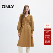 ONLY秋季氣質(zhì)優(yōu)雅拼接V領(lǐng)中長(cháng)裙針織連衣裙女|124307012 E10 烤椰子棕色 M (165) 84A