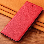 HOLLY LITE HL適用CC9Pro手機殼CC9E真皮note 10 A3Lite翻蓋A2保護套A1荔枝 荔枝紋-大紅 CC9 / A3 Lite