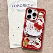 新年雪人Hello Kitty搖床磁座適用于Mate70/60華為Nova14/13/12可愛(ài)11/9Se手機殼Pura70軟P30/50享 雪人凱蒂貓+紅色凱蒂貓搖搖樂(lè )磁吸支架 華為 Mate 20