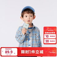 巴拉巴拉童裝兒童襯衫2025女童男童上衣格紋襯衣春裝親子百搭209125102201