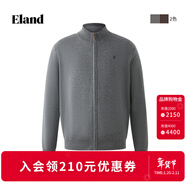 ELAND【男裝上新】衣戀針織衫休閑通勤長(cháng)袖拉鏈開(kāi)衫2025冬季新款 中灰色(18)M/Grey L /175