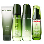 果本（gooben）鱷梨多肽潔面乳100g+復顏煥亮精華水100ml+乳100g+精華液35ml套裝 （四件套）