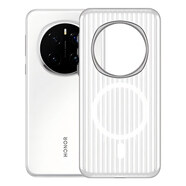 馳浪者【3D防滑邊條】適用榮耀magic8pro手機殼magic8磁吸新款瓦楞magic7pro全包磨砂magic6保護套防摔 冰透白色【內嵌N52強力磁吸】 榮耀Magic6Pro【贈鋼化膜】