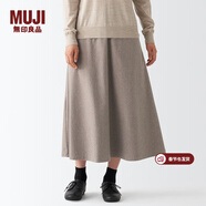 MUJI MUJI  女式 彈力 起毛 喇叭裙 半身長(cháng)裙秋冬季 簡(jiǎn)約風(fēng)BEK40C2A 棕色 XS