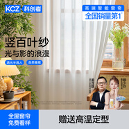 科創(chuàng  )者2025新款窗簾布雪尼爾定制窗簾遮光臥室高級感客廳法式中古風(fēng)簡(jiǎn)約 【紗簾】豎百葉紗 1米價(jià)格 米
