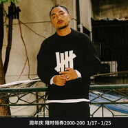 UNDEFEATED【五條杠美式毛衣】潮流男女同款LOGO校園風(fēng)毛衣新品 黑色UE53GKR02M M