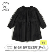 jnby by JNBY江南布衣童裝秋裝連衣裙網(wǎng)紗長(cháng)袖萌趣啞光珠片女童兒童1N7G12190 001本黑 120 cm