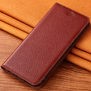 HOLLY LITE HL適用CC9Pro手機殼CC9E真皮note 10 A3Lite翻蓋A2保護套A1荔枝 荔枝紋-紅棕 A2 Lite