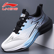 P-LI-NING-李寧男鞋跑步鞋輕便減震耐磨2025新款秋季休閑運動(dòng)鞋防 灰色D2017 39
