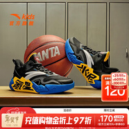 安踏（ANTA）（ANTA）兒童鞋類(lèi)男大童水泥氪星籃球系列籃球鞋 黑/安踏白-6 39 碼