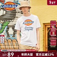 Dickies 純棉短袖T恤男 情侶男女同款 印花休閑百搭上衣7087 白色 S