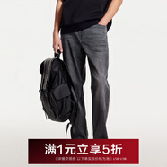 杰克·瓊斯（JACK&JONES）25年男裝秋冬季903直筒牛仔褲男黑灰色彈力休閑寬松潮流褲子品牌 132深灰牛仔-涼感 寬松版型，卡碼拍小 31 175 W31/L30