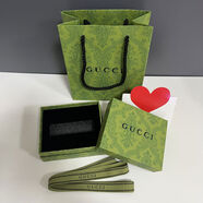 [新品]口紅盒古馳香水盒護膚品盒手提袋批發(fā)情人節禮物古馳口紅盒 海藍花色大盒24-24-10