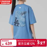 MLB官方 男女情侶明星明星同款老花休閑百搭棉質(zhì)T恤短袖25冬季新款 洛杉磯道奇1053/藍色 S 165/88A