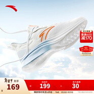 安踏運動(dòng)鞋男鞋冬季網(wǎng)面輕薄透氣跑步鞋子男輕便軟彈休閑鞋 象牙白/鮮亮橙/幻景藍5501-4 39 (男)