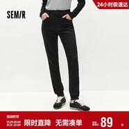 森馬（Semir）森柔|牛仔褲女冬季修身抓毛小腳褲顯瘦休閑潮流長(cháng)褲103724124010