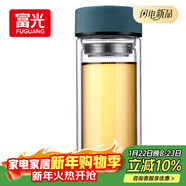 富光 男女士雙層玻璃杯 高硼硅泡茶杯 茶水分離水杯帶茶隔杯子500ml