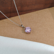 XUPING旭平首飾人魚(yú)之淚 時(shí)尚氣質(zhì)優(yōu)雅高級感項鏈送新年禮物 四爪粉色 約40+5cm