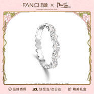 范琦（Fanci） 銀飾心心相依情侶戒指銀閉口對戒情人節禮物送女友 心心相依對戒-女戒12號 無(wú)規格