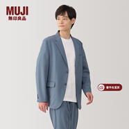 MUJI男式 夾克 男士外套早秋款  男裝 西裝小西服AD0UVA4S 煙熏藍色 XL 180/104A