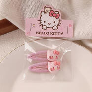 佳芯可愛(ài)粉色系貓咪發(fā)飾套裝甜少女軟萌扎頭發(fā)繩鴨嘴夾碎發(fā)劉海夾 A4524 粉色貓BB夾一對