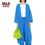 MUJI MUJI IDEE 女式 長(cháng)開(kāi)衫 長(cháng)款外套多巴胺 寶藍色 均碼